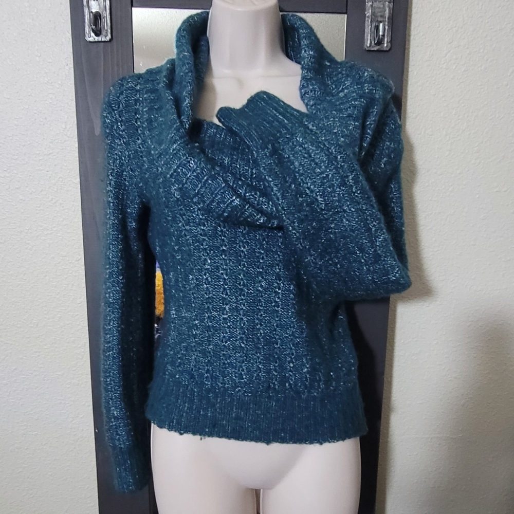 Bebe Cowlneck Sweater Dark Teal